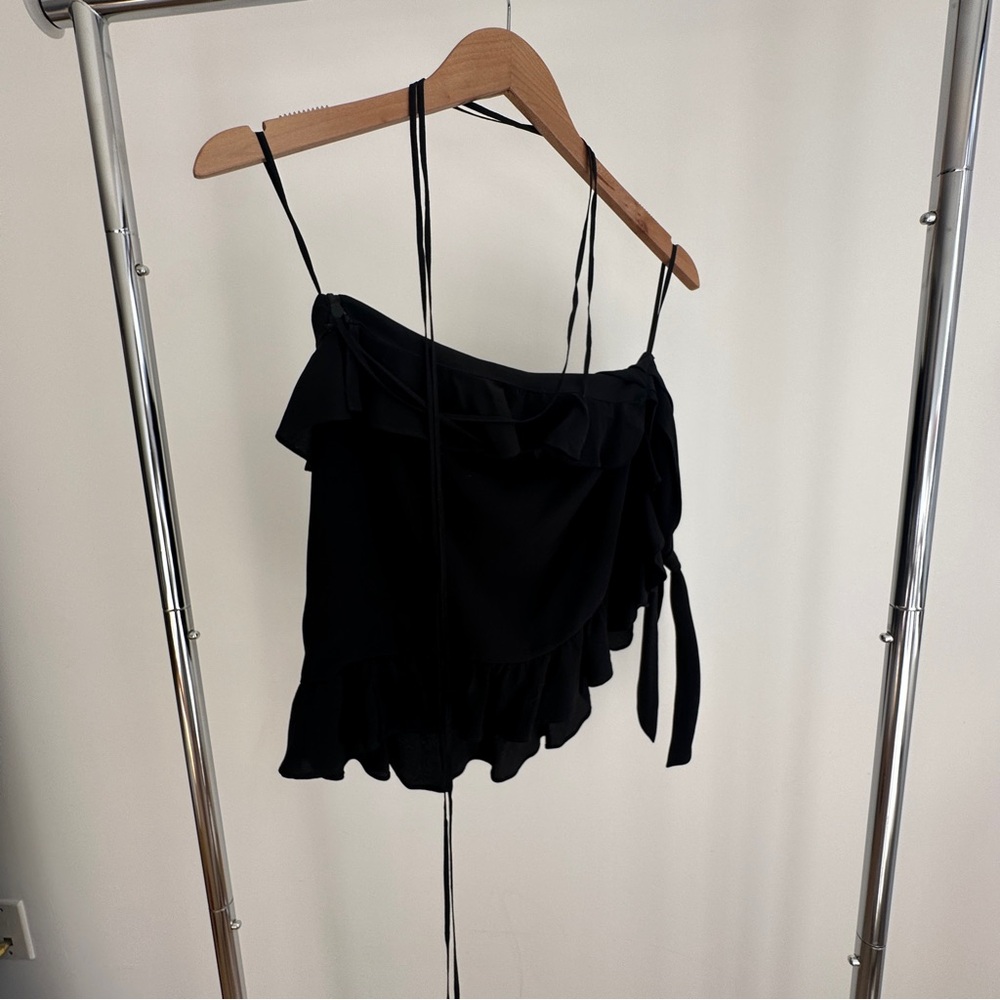 Orseund Iris Silk Ruffle Mini Skirt